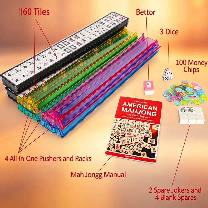 American Mahjong Tile Set – Studio Tiles, 166-Piece image 6