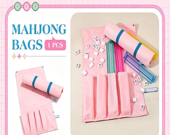 Borsa porta-supporti per Mahjong, accessorio per serate di gioco di Mahjong