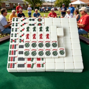 Mahjong Studios – Amerikanskt Mahjong-plattset (166 plattor), Mah Jong bild 9