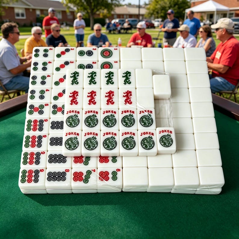 Mahjong Studios – Amerikanskt Mahjong-plattset (166 plattor), Mah Jong bild 9