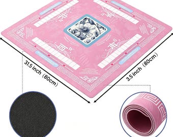 31.5 inch Mahjong Mat for Table, Non-Slip Noise Reduction American Mahjong Table Cove