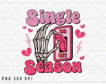 Retro Valentine PNG Clipart: Single Season Design (Digital Download)