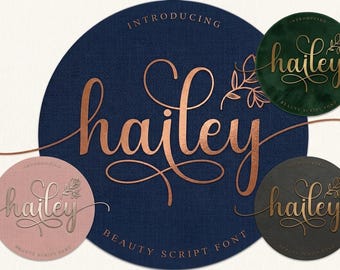 Hailey Script Font: Elegant Calligraphy Typeface for Branding (OTF/TTF)