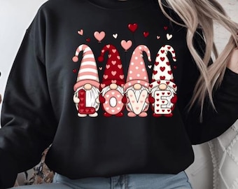 Valentine's Day Love Gnomes PNG, Heart Clipart (Digital Download)