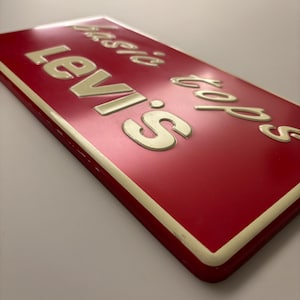 Vintage Levis Sign - Etsy