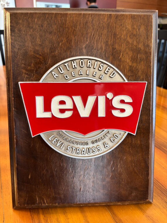 置物 VINTAGE Levi's STORE WOOD DISPLAY SIGN 置物 VINTAGE Levi's STORE WOOD DISPLAY SIGN インテリア小物 VINTAGE