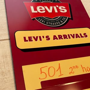 Vintage Levis Sign - Etsy
