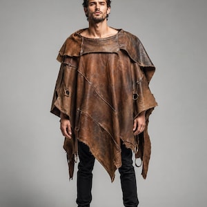 Leather Poncho - Etsy