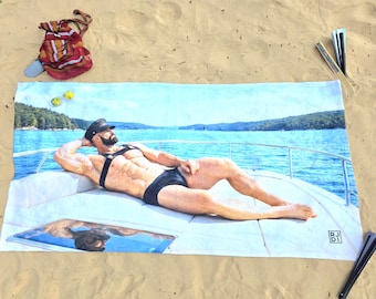 Toalla de playa Lee Holder / Para tomar el sol, diseño costero, toalla de piscina extragrande de lujo (varios tamaños)