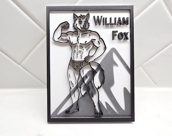Arte mural 3D de William Fox / Panel de relieve en capas STL (descarga digital)