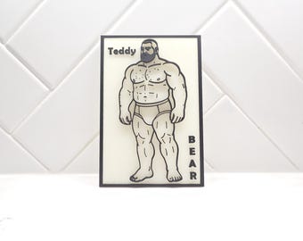 Lienzo de osito de peluche / Decoración de pared imprimible en 3D (descarga digital)