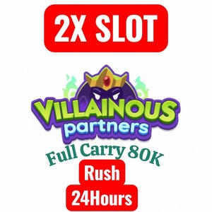 2x Slot Monopoly Go Villainous Partners Full Carry 80K Rush 24Hours Finish