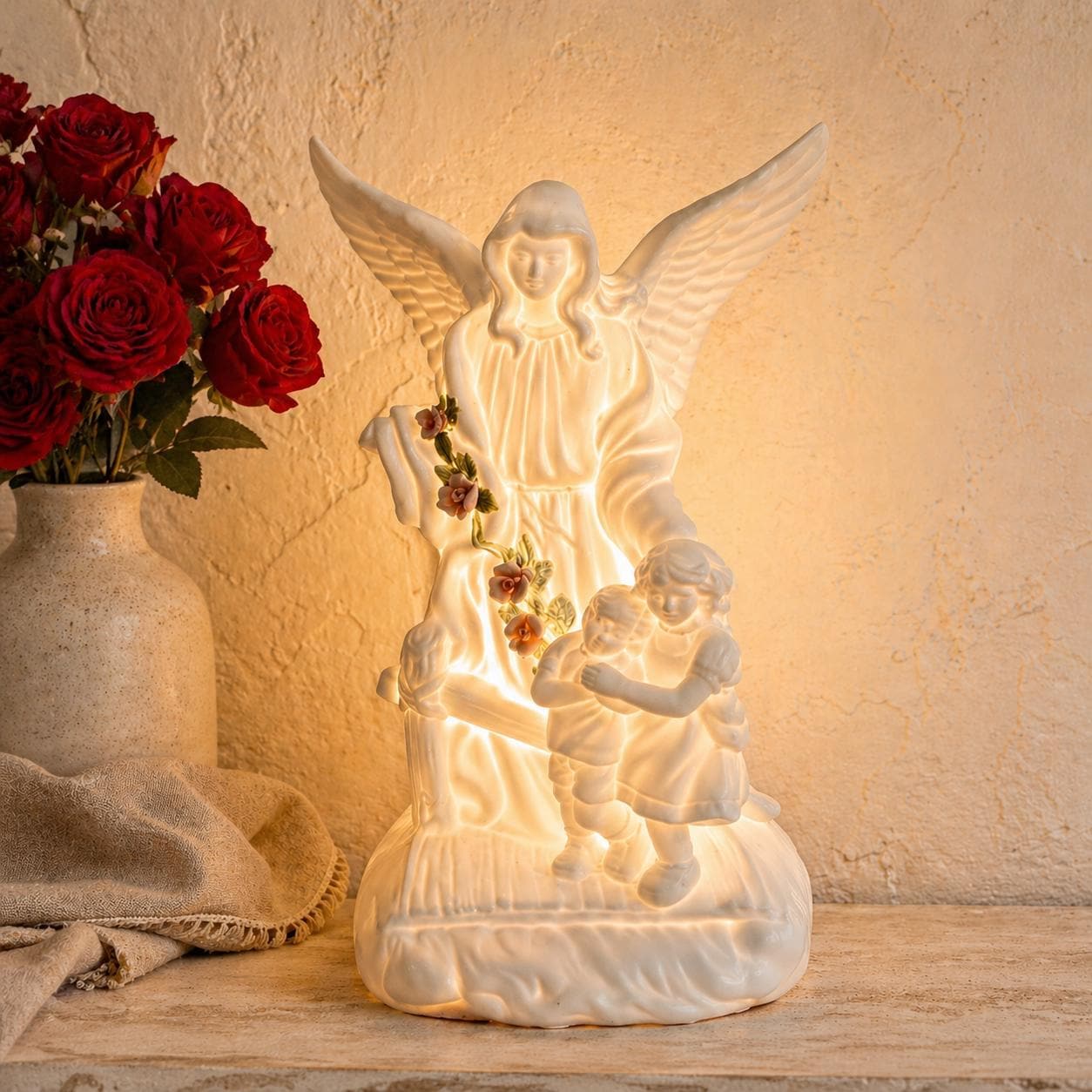 Vintage Angel Lamp - Etsy