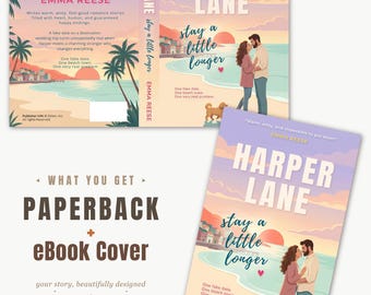 Design personalizzato per la copertina di un romanzo rosa per autori, copertina per ebook e versione cartacea, copertina illustrata per romanzi rosa, compatibile con KDP, fantasy, dark romance, commedia romantica.