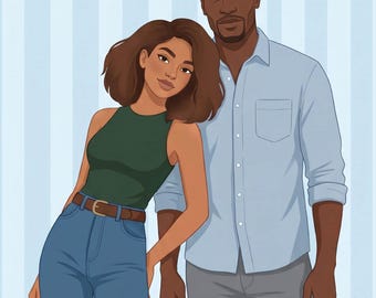 Benutzerdefinierte Romanze Paar Illustration für Autoren, personalisierte Buch Charakter Kunst, Fantasy Paar Porträt, digitale literarische Kunst