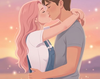 Individuelle Illustration eines Buchcharakters, personalisiertes OC Portrait, Auftragsarbeit für digitale Kunst, Geschenk für Büchersüchtige