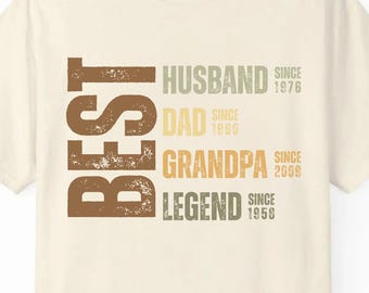 Personalized Legend Husband Dad Grandpa T-Shirt, Custom Dad T-Shirt, Father's Day Gift