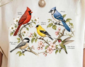 Bird Nerd Shirt, Watercolor Bird Tee, Funny Birdwatching Lover Gift, Gift for Birdwatchers,Bird Lover Tee For Her Him