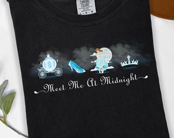 Meet Me At Midnight Cinderella Shirt, Disney Princess Shirt, Cinderella Princess Tee, Princess Birthday, Disney Girls Trip Disneyland Shirt