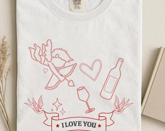 Comfort Colors Valentines Day Cupid Tee, Custom Retro Cupid Sweatshirt, Cute Romantic Valentine's Day Gift for Her Him, Cupid Sweatshirt