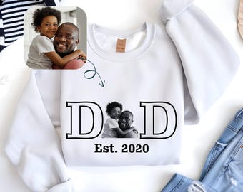 Dad Shirt: Custom Photo Portrait - Personalized Est. Year