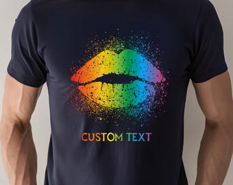 Custom Pride Shirt, Rainbow Lips Shirt, Lips Shirt, Gay Pride, Lgbtq Pride Tee, Lgbt Pride Shirt, Pride Gift, Lgbt, Love Is Love Shirt