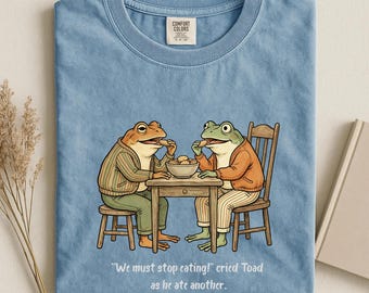 We Must Stop Eating Cried Toad As He Ate Another Vintage Shirt, Frog Toad Meme Shirt, Funny Frog T-Shirt, Cute Frog Shirt,Funny Toad T-Shirt