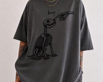 Halloween Pitbull Skeleton Shirt, Boop Dog Halloween Sweatshirt, Funny Spooky Dog Lover Gift, Dog Mom Shirt, Pit Bull Mom Tee