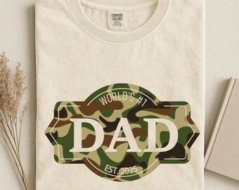 Comfort Colors Camouflage Dad T-Shirt, Custom Father's Day Gift