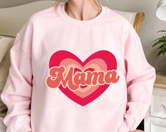Comfort Colors Mama Heart Shirt, Valentines Day Shirt, Mom Gift, Mama Shirt, Mothers Day, Grandma Gift, New Mom Gift