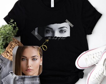 Custom Love Eyes Shirt: Personalized Photo Tee for Couples