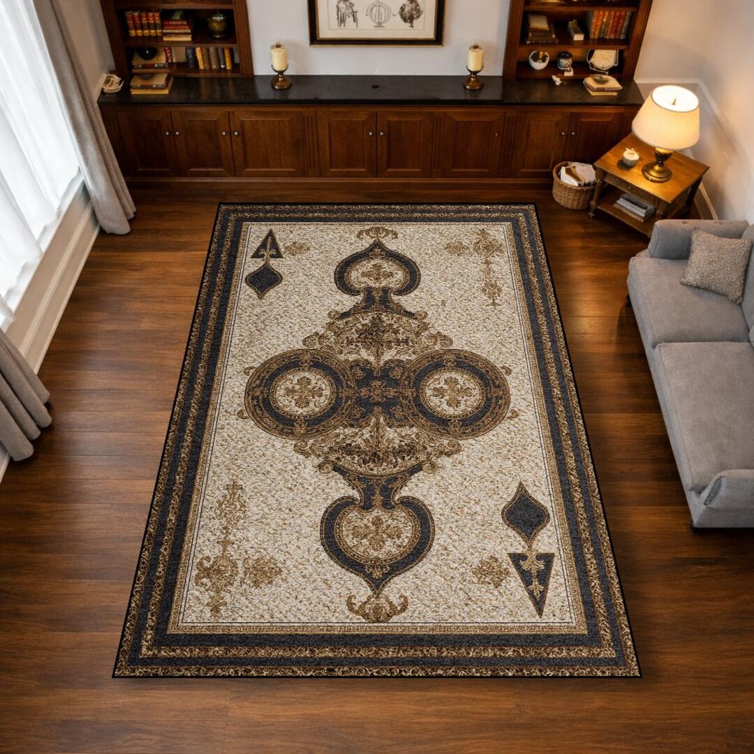 Rugs for Living Room Large Area Rug, Ace of Spades Playing Card Rug ...