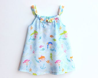 MERMAZING Girl Baby Girl Dress sewing pattern Pdf, Sundress pattern, Peasant Dress newborn up to 10 years, Instant Downlad
