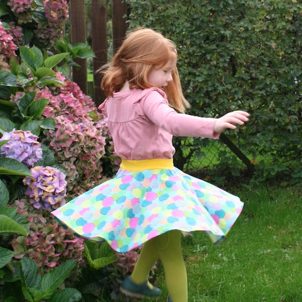 Girl Baby Girl Skirt,  Circle Skirt pattern Pdf sewing, Jersey or Woven Circular BUTTERFLY Skirt, Toddler skirt, newborn skirt 0 - 10 years