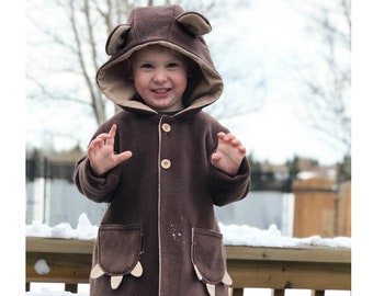 Patron de veste enfant réversible couture Pdf, veste bébé BUDDY BUDDY veste capuche enfants, veste lapin et ours, tout-petit nouveau-né à 10 ans