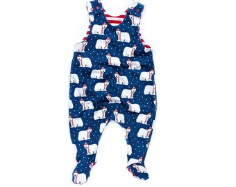 MERRY FEET Baby Romper sewing pattern Pdf, Jersey Harem romper with Feet, Baby Boy Girl footed romper, Toddler romper, newborn to 6 yrs