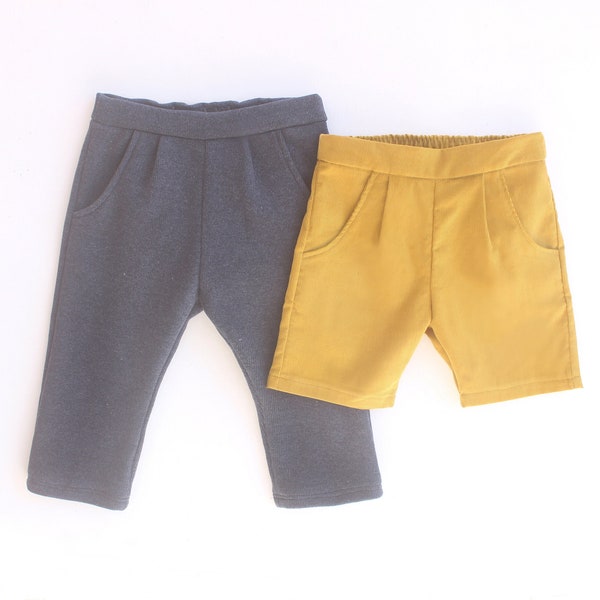 SWANK Kids Pants Bermuda Shorts pattern Pdf,  Baby Pants, Boy Pants, Boy shorts, Toddler Pants Shorts sewing pattern newborn - 10 years