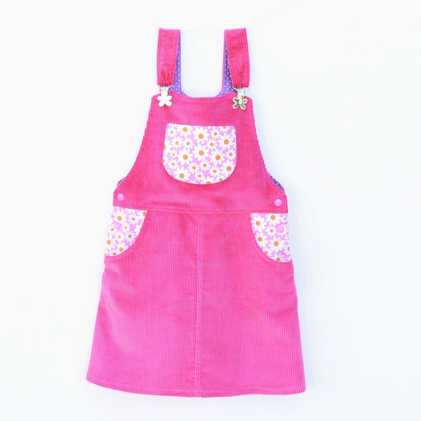 BLOOMY Dress Pinafore PDF sewing pattern, Woven, 3 up to 10 years