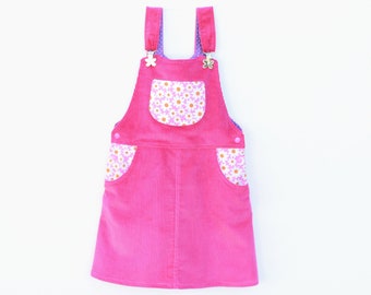 BLOOMY Dress Pinafore PDF sewing pattern, Woven, 3 up to 10 years