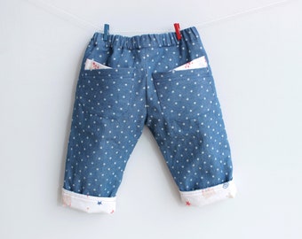 LITTLE STARS Pants Jeans Boy Girl pattern Pdf sewing, Fully Lined, children Baby pants, Toddler pants, newborn up to 6 years