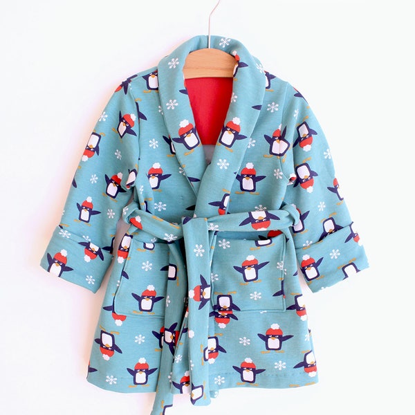 HUGSandCUDDLES Girl Boy Dressing gown pattern / Robe pattern Pdf sewing,  Toddler  Dressing gown / Robe 12 months up to 10 years