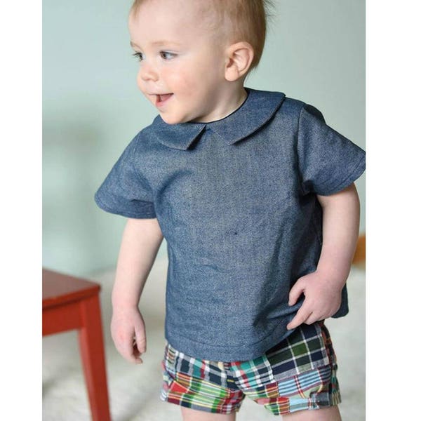 PATTER Shirt pattern Pdf sewing, Baby Boy Girl shirt, Children Shirt, Easy Blouse Top, toddler newborn up to 6 yrs