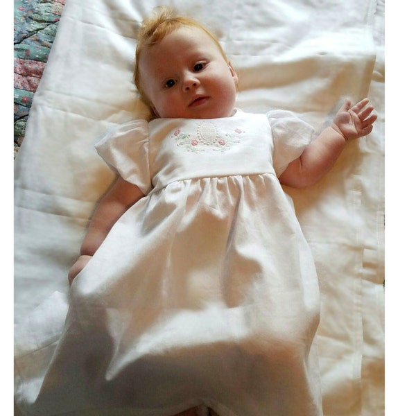 Baptism Christening Dress sewing pattern Pdf, FLY AWAY Girl Dress sewing pattern Pdf, Woven, newborn up to 6 years
