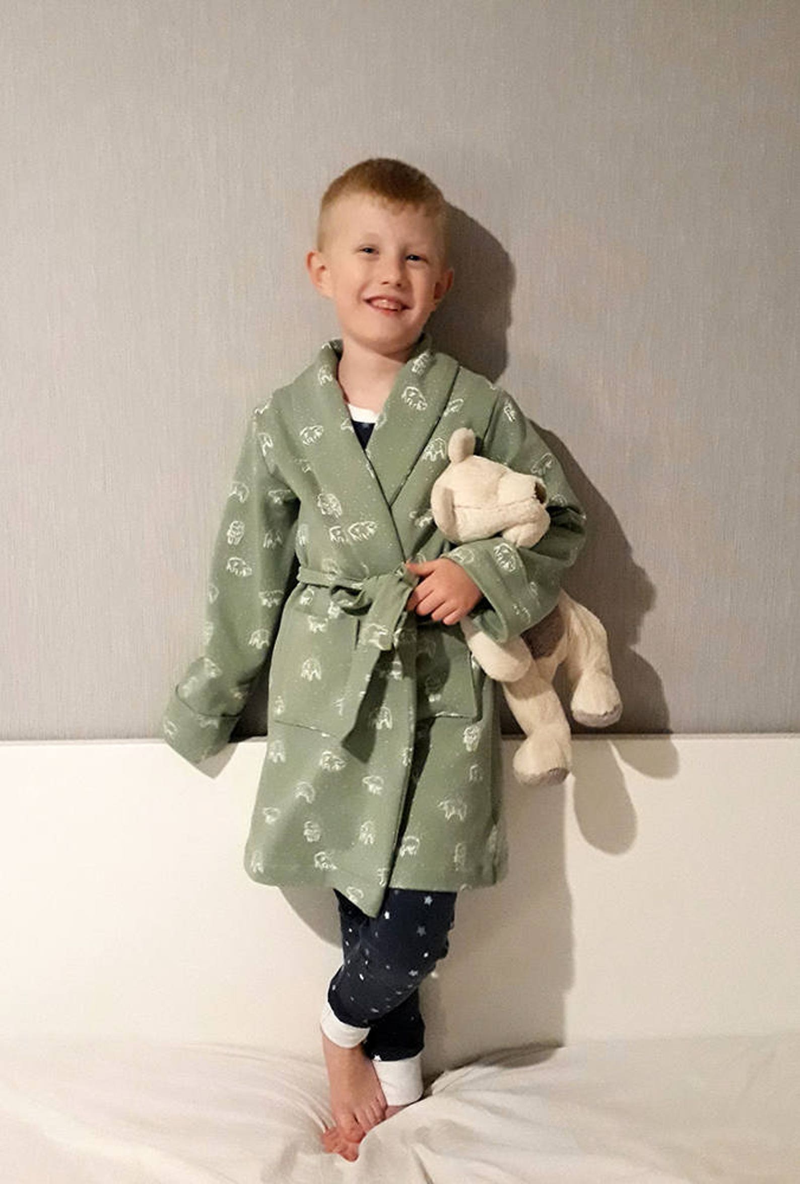 HUGGLE Girl Boy Dressing gown pattern / Robe pattern Pdf Etsy
