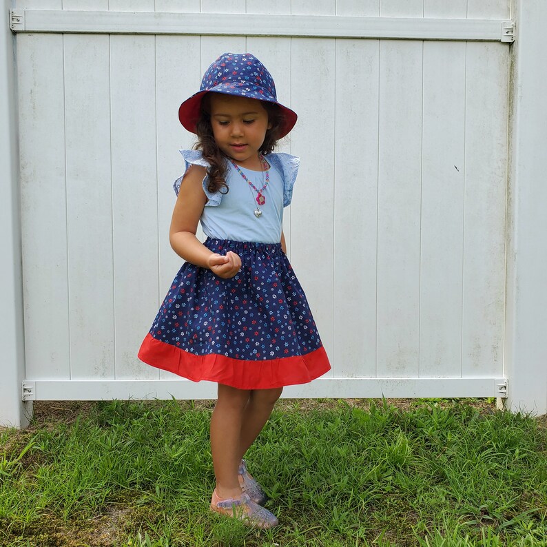 OCTO SKIRT Girl Baby Girl Skirt pattern Pdf sewing Woven Etsy