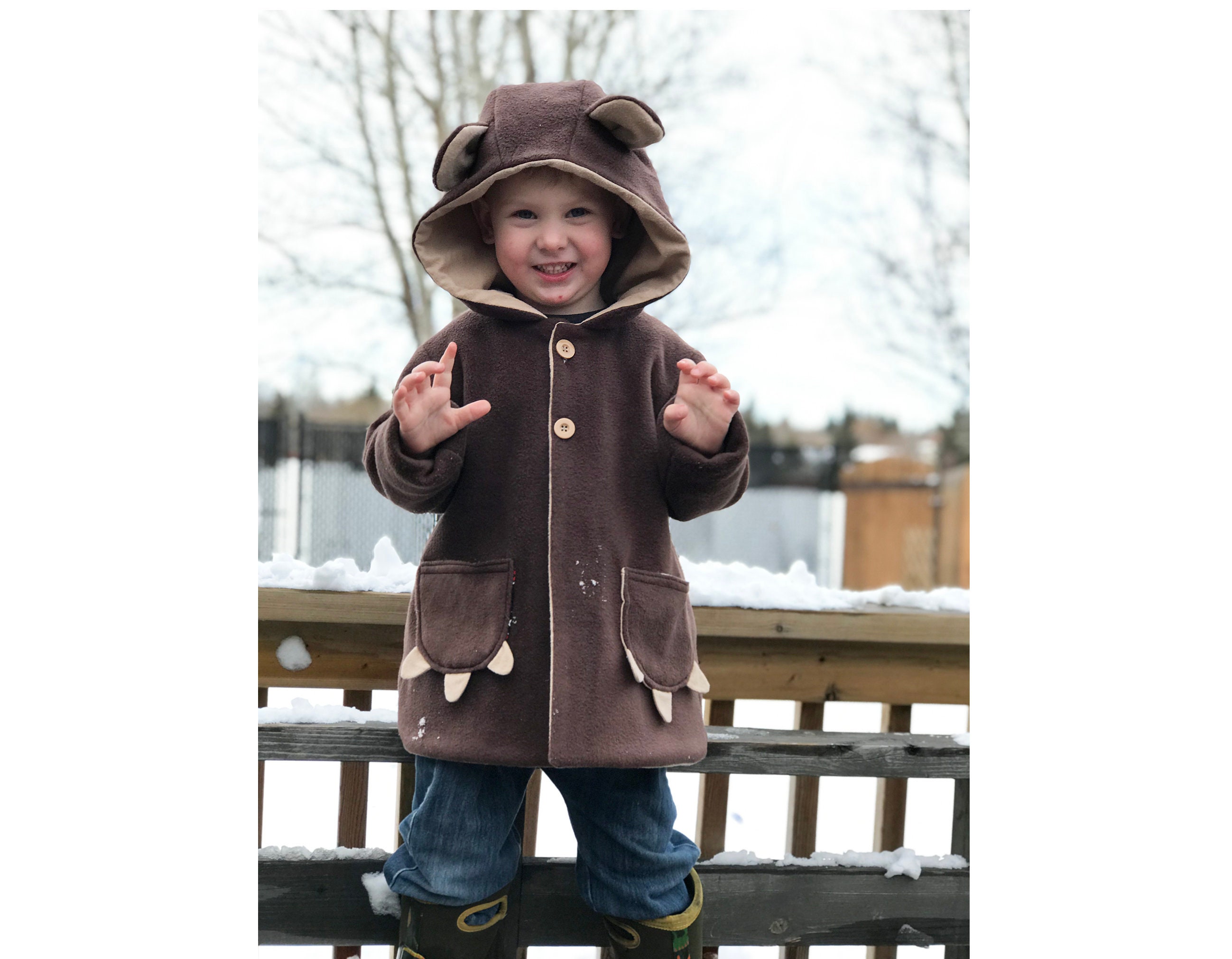 Boys Bear Letter Pattern Button Down Jacket, New Style Baby's Street Cool &  Stylish Coat - Temu Austria