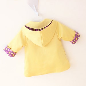 Woven Girl Jacket Newborn 6 Years DOT POP Hooded Baby Girl Jacket ...