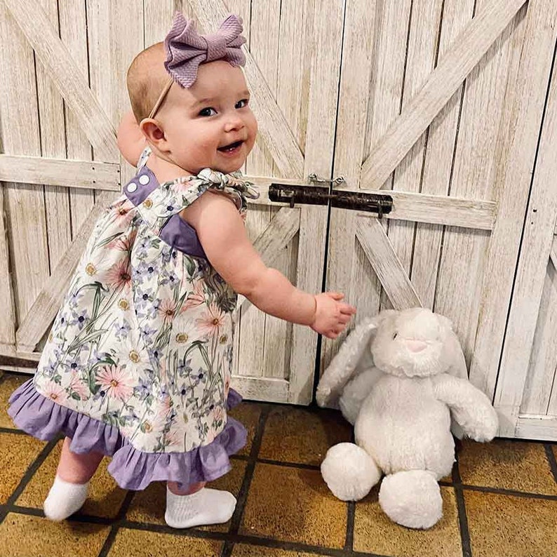 CAMILLE Girl Dress Pinafore sewing pattern Pdf, Woven, newborn up to 10 years, Les Parisiennes image 5