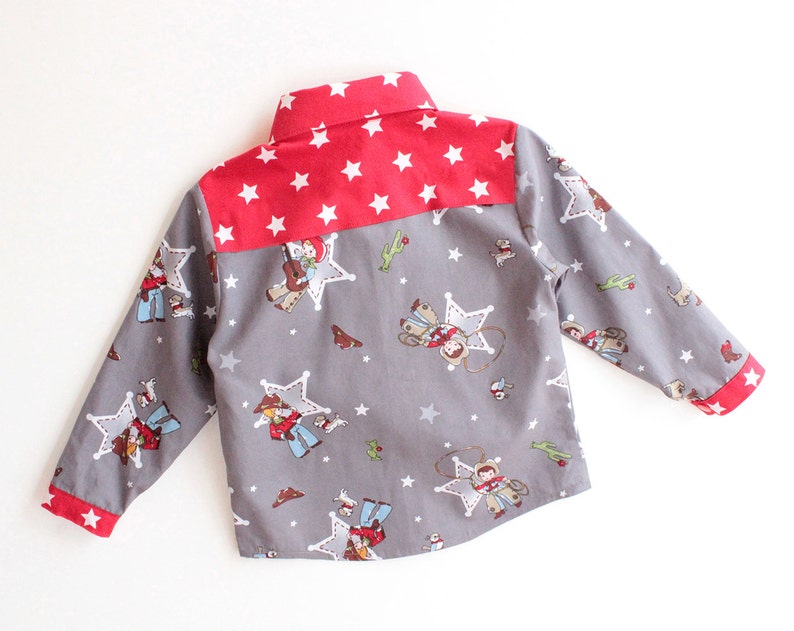 Boy Girl Shirt, YOKE Shirt Children Shirt Toddler Baby Shirt pattern Pdf sewing , Long and Short Sleeve, newborn up to 10 years image 5