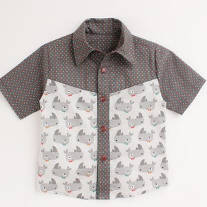 Boy Girl Shirt, YOKE Shirt Children Shirt Toddler Baby Shirt pattern Pdf sewing , Long and Short Sleeve, newborn up to 10 years image 2